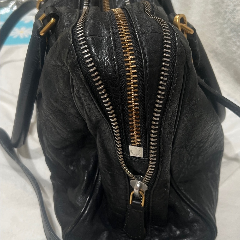 Marc by Marc Jacobs Black Textured Satchel - Picture 2 of 4